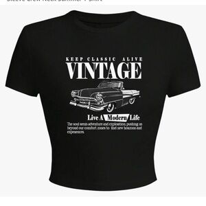 Black Vintage Car Graphic Tee